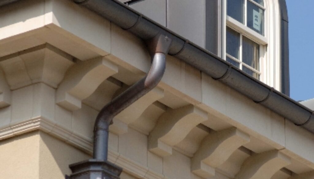 Copper dormer and gutter